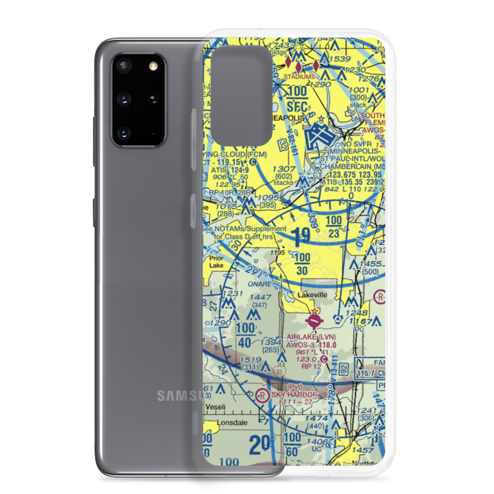 Crystal Lake Seaplane Base (MN09) VFR Sectional Samsung Case Samsung Galaxy S20 Plus model shown