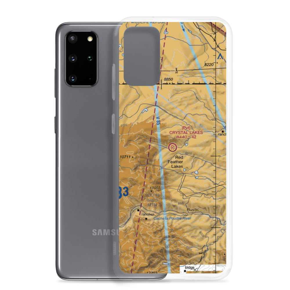 Crystal Lakes Airport (25CO) VFR Sectional Samsung Case Samsung Galaxy S20 Plus model shown