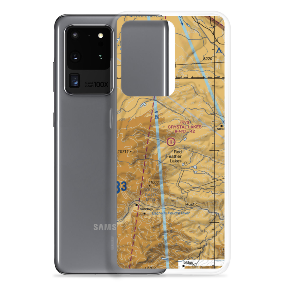 Crystal Lakes Airport (25CO) VFR Sectional Samsung Case Samsung Galaxy S20 Ultra model shown