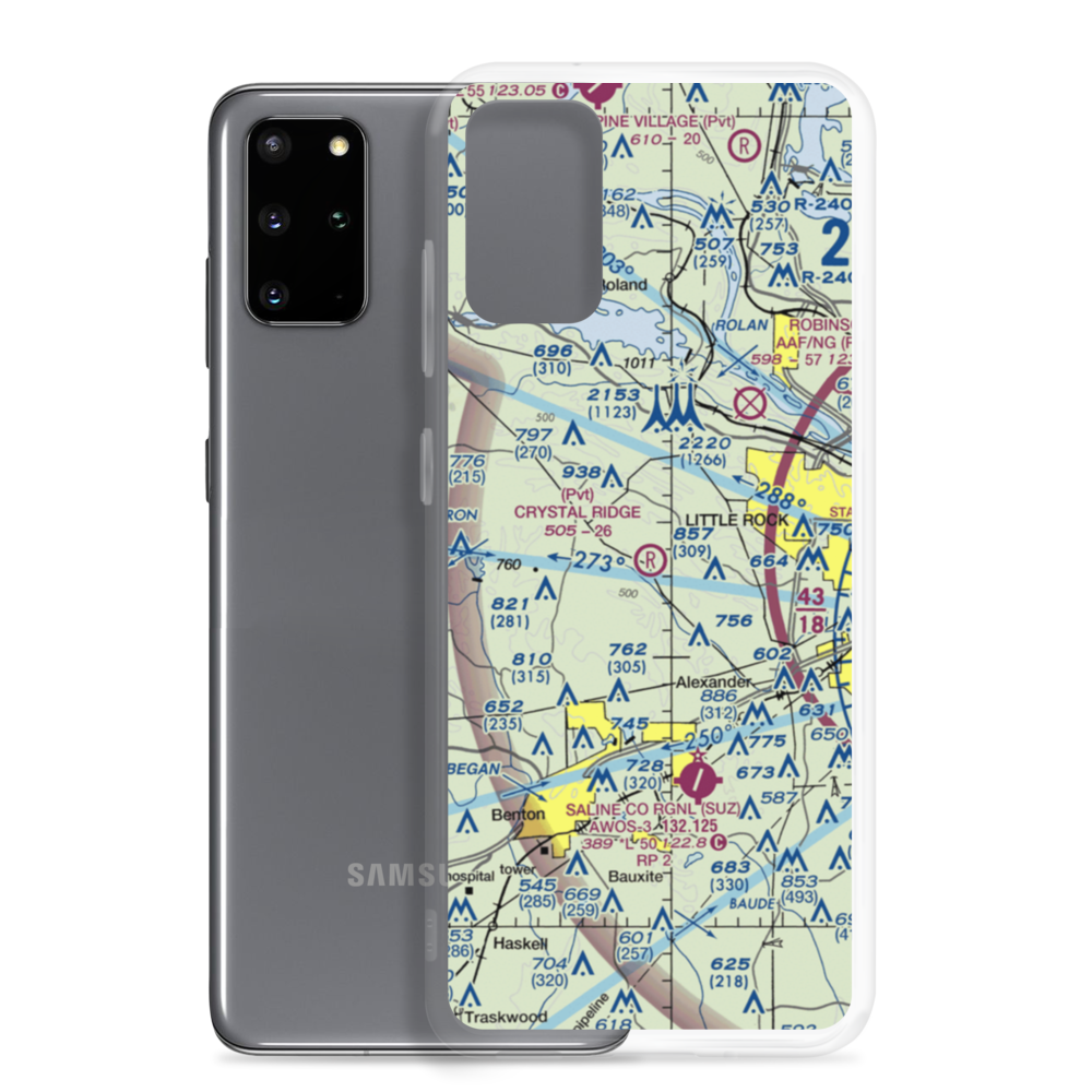 Crystal Ridge Airport (3AR6) VFR Sectional Samsung Case Samsung Galaxy S20 Plus model shown