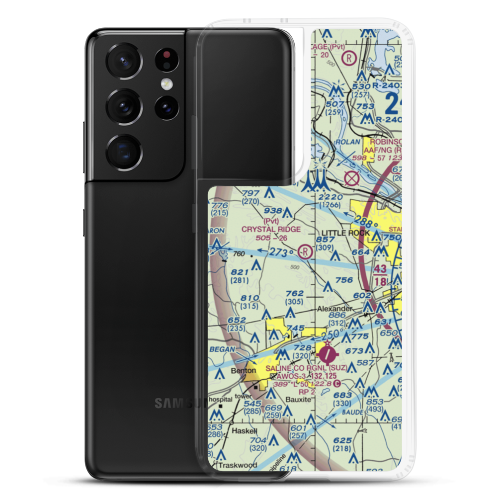 Crystal Ridge Airport (3AR6) VFR Sectional Samsung Case Samsung Galaxy S21 Ultra model shown