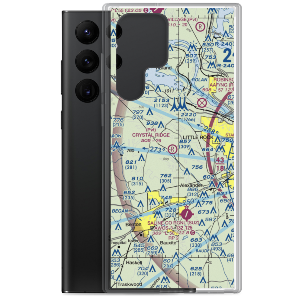 Crystal Ridge Airport (3AR6) VFR Sectional Samsung Case Samsung Galaxy S22 Ultra model shown