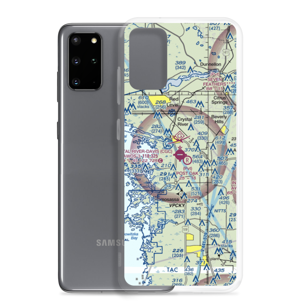 Crystal River Airport (CGC) VFR Sectional Samsung Case Samsung Galaxy S20 Plus model shown