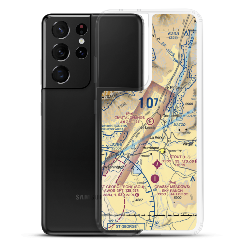 Crystal Springs Ranch Airport (UT54) VFR Sectional Samsung Case Samsung Galaxy S21 Ultra model shown