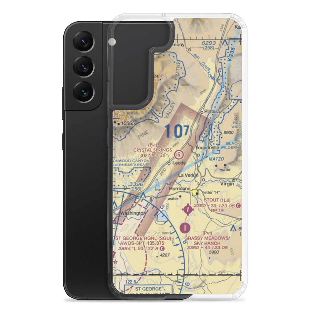 Crystal Springs Ranch Airport (UT54) VFR Sectional Samsung Case Samsung Galaxy S22 Plus model shown