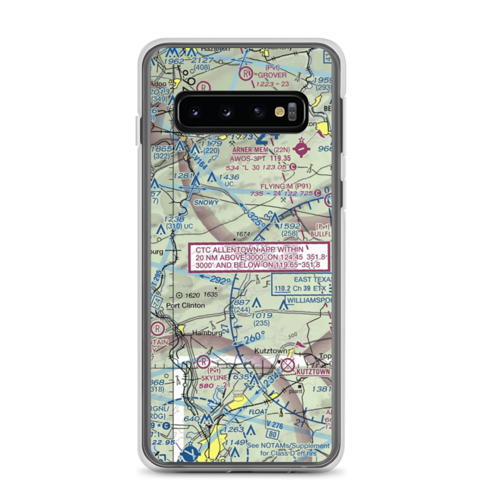 Cuatros Vientos Airport (PA25) VFR Sectional Samsung Case Samsung Galaxy S10 model shown