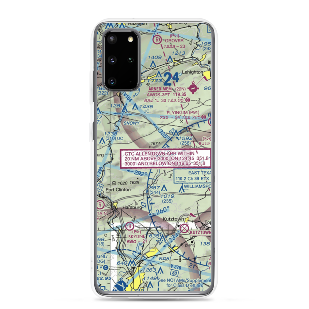 Cuatros Vientos Airport (PA25) VFR Sectional Samsung Case Samsung Galaxy S20 Plus model shown