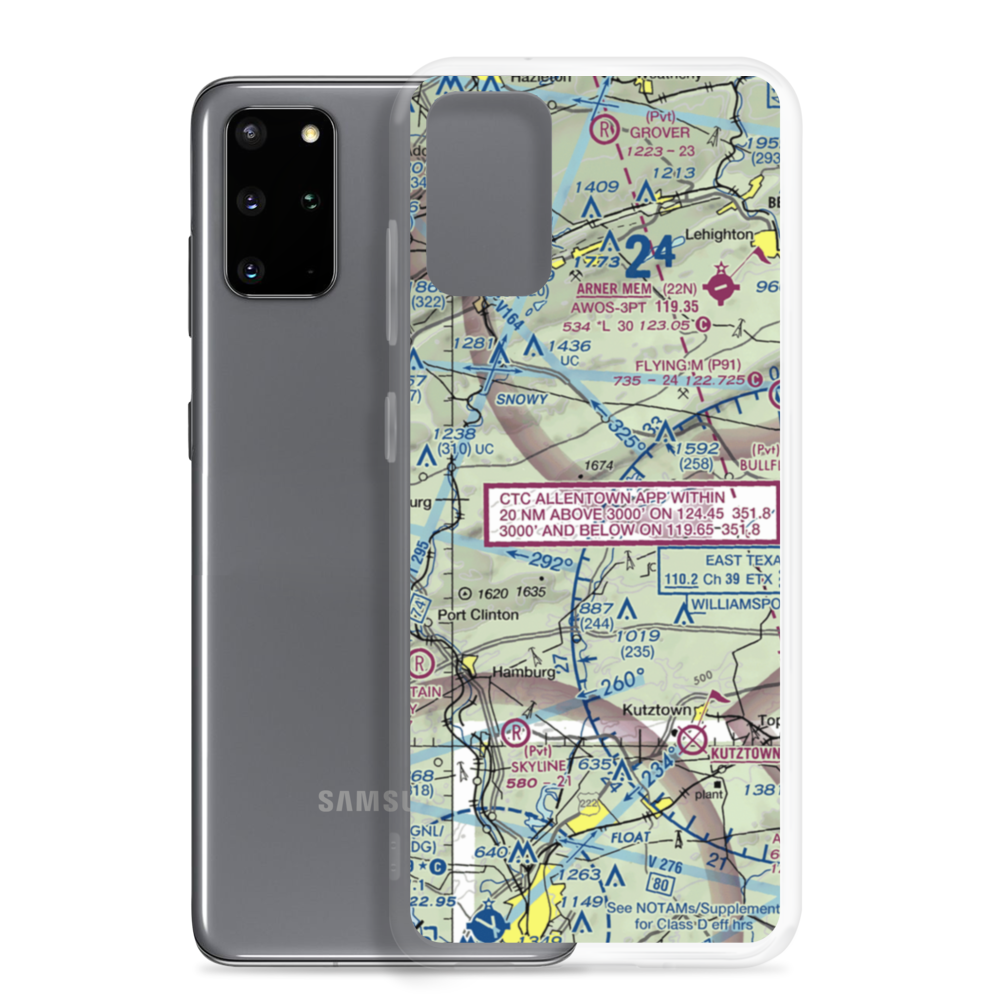 Cuatros Vientos Airport (PA25) VFR Sectional Samsung Case Samsung Galaxy S20 Plus model shown