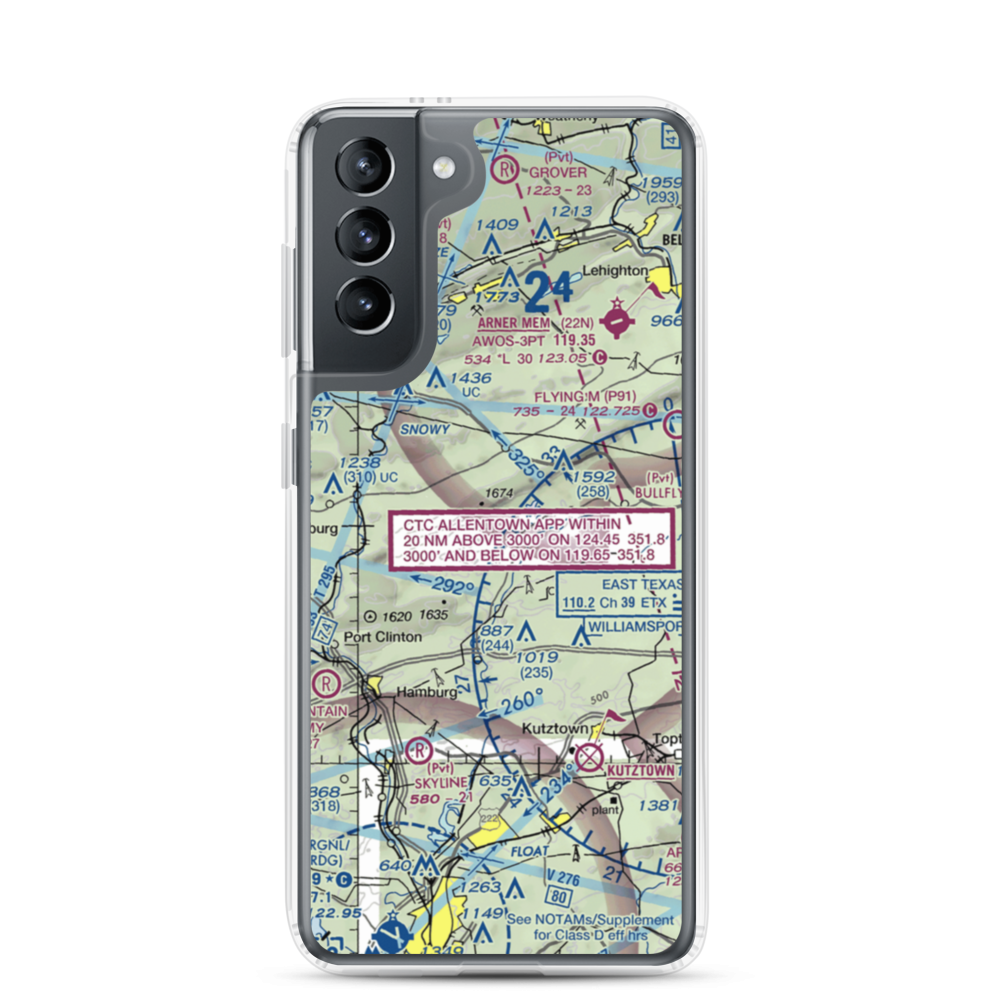 Cuatros Vientos Airport (PA25) VFR Sectional Samsung Case Samsung Galaxy S21 model shown