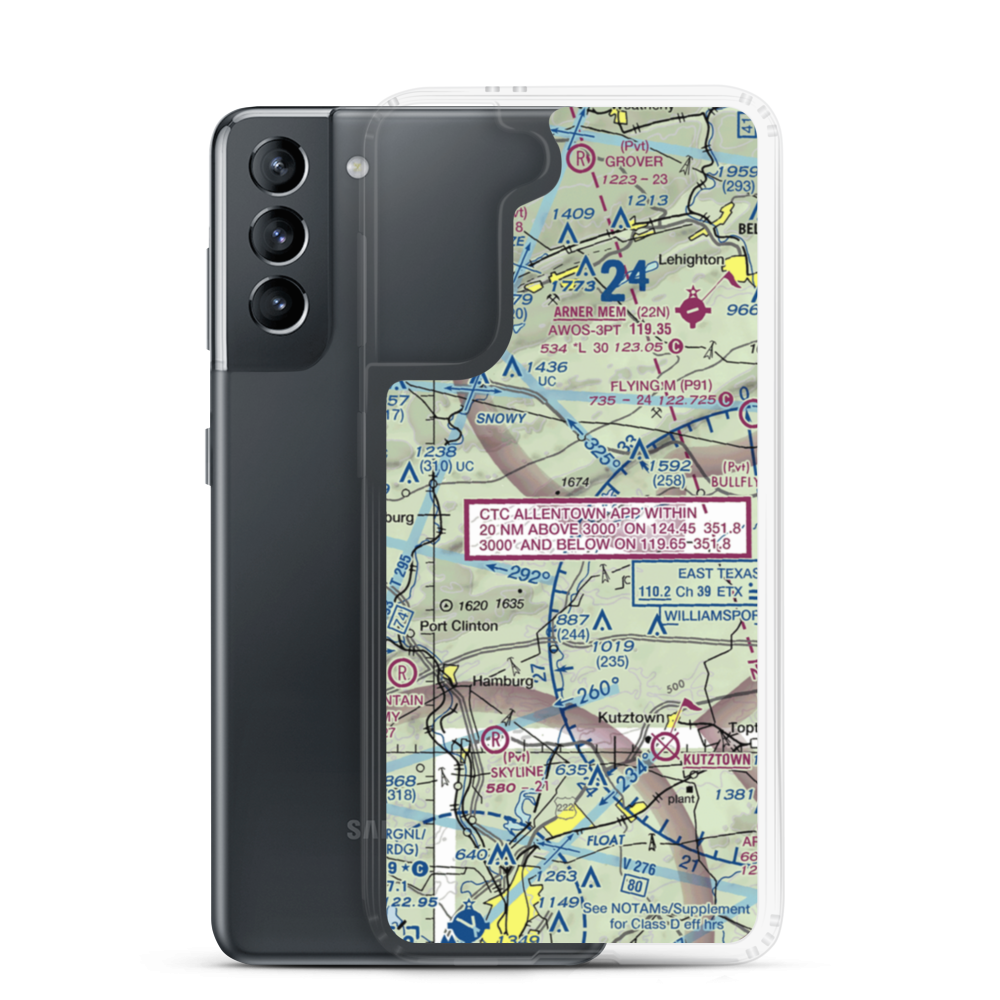 Cuatros Vientos Airport (PA25) VFR Sectional Samsung Case Samsung Galaxy S21 model shown