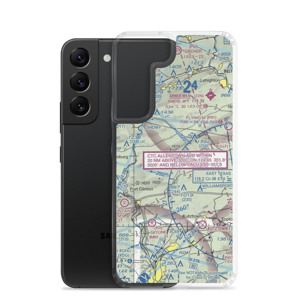 Cuatros Vientos Airport (PA25) VFR Sectional Samsung Case Samsung Galaxy S22 model shown