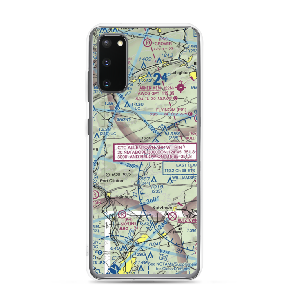 Cuatros Vientos Airport (PA25) VFR Sectional Samsung Case Samsung Galaxy S20 model shown