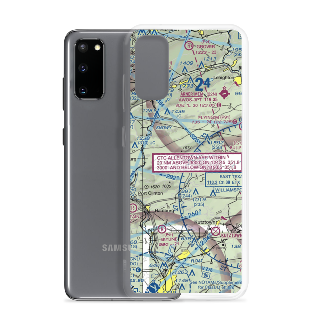 Cuatros Vientos Airport (PA25) VFR Sectional Samsung Case Samsung Galaxy S20 model shown
