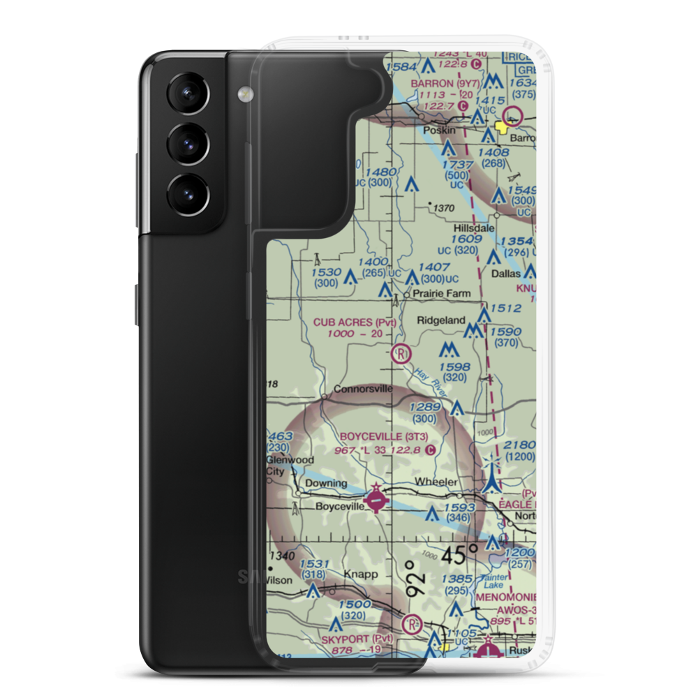Cub Acres Airport (6WI0) VFR Sectional Samsung Case Samsung Galaxy S21 Plus model shown