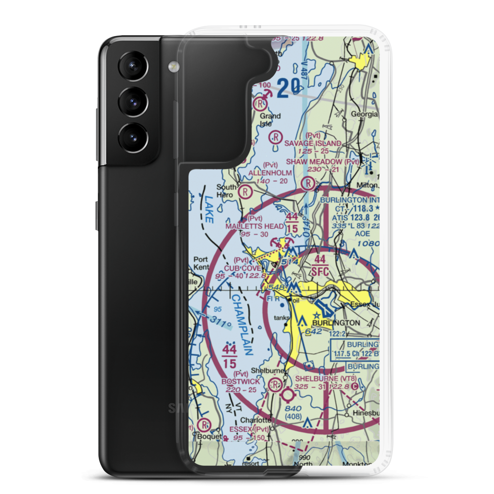 Cub Cove Seaplane Base (48VT) VFR Sectional Samsung Case Samsung Galaxy S21 Plus model shown