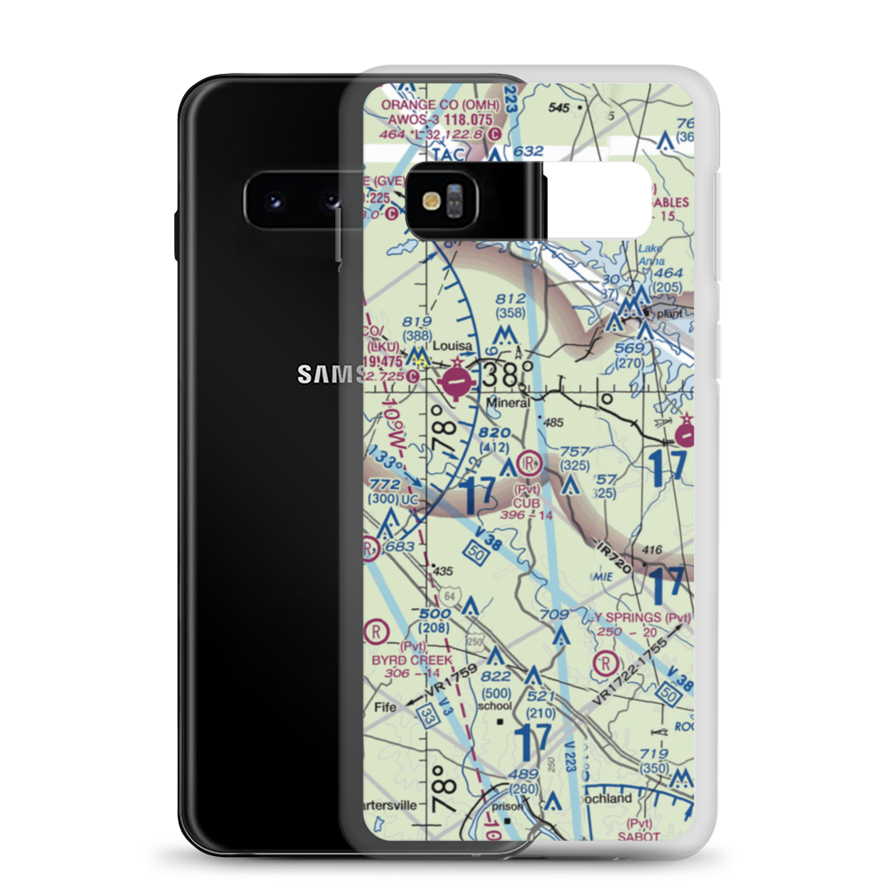 Cub Field (VA81) VFR Sectional Samsung Case Samsung Galaxy S10 model shown