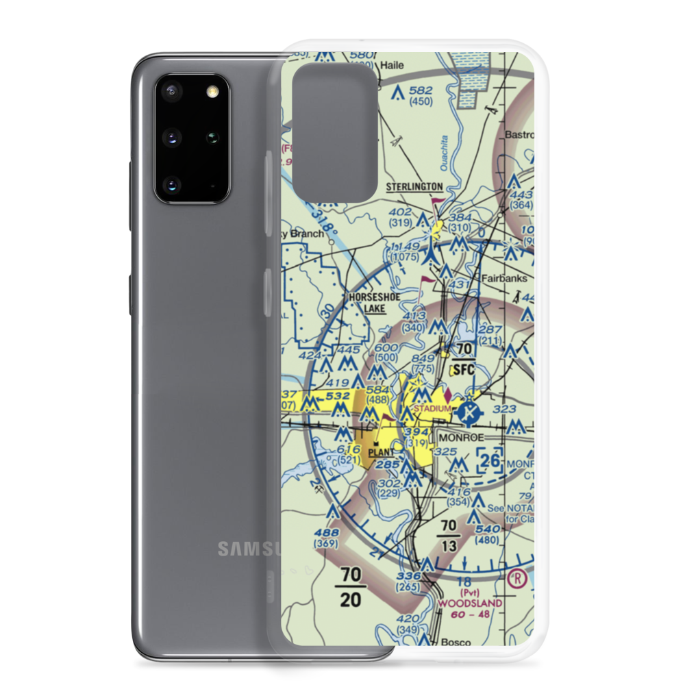 Cuba Farm Airport (LA33) VFR Sectional Samsung Case Samsung Galaxy S20 Plus model shown