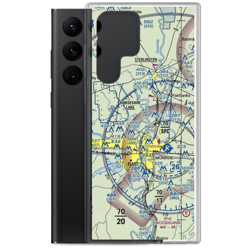 Cuba Farm Airport (LA33) VFR Sectional Samsung Case Samsung Galaxy S22 Ultra model shown