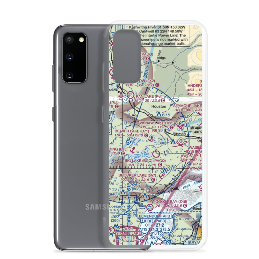 Cubdivision Airport (9AK7) VFR Sectional Samsung Case Samsung Galaxy S20 model shown