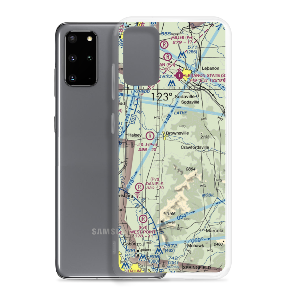 Cubehole Airport (3OR1) VFR Sectional Samsung Case Samsung Galaxy S20 Plus model shown