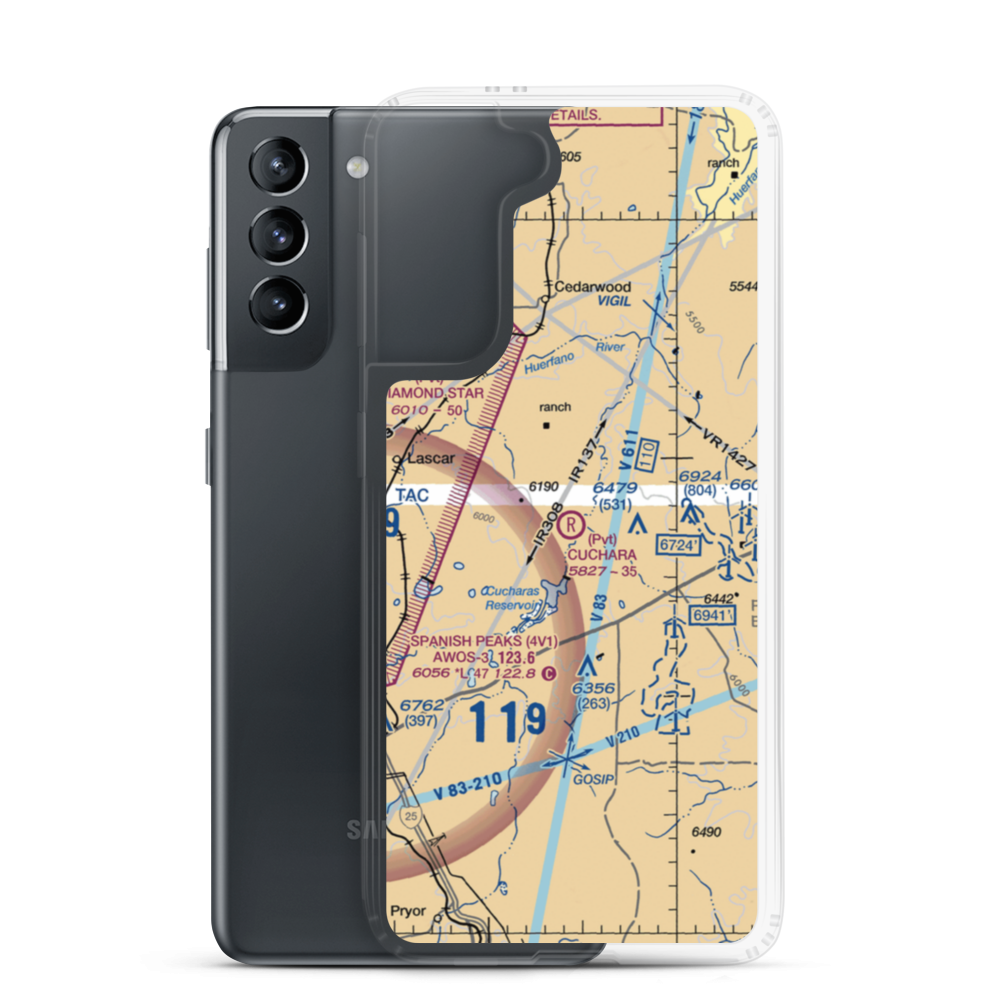 Cuchara Ranch Airport (CD48) VFR Sectional Samsung Case Samsung Galaxy S21 model shown