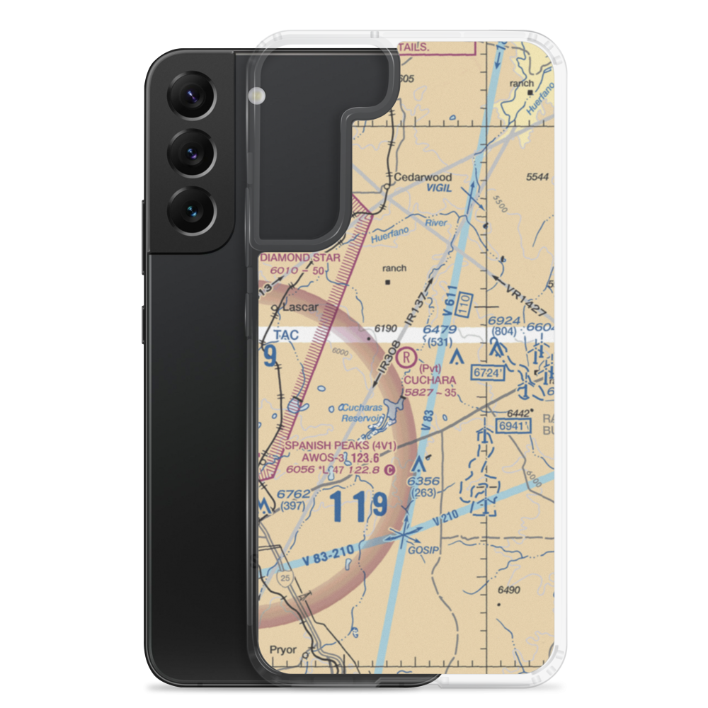 Cuchara Ranch Airport (CD48) VFR Sectional Samsung Case Samsung Galaxy S22 Plus model shown