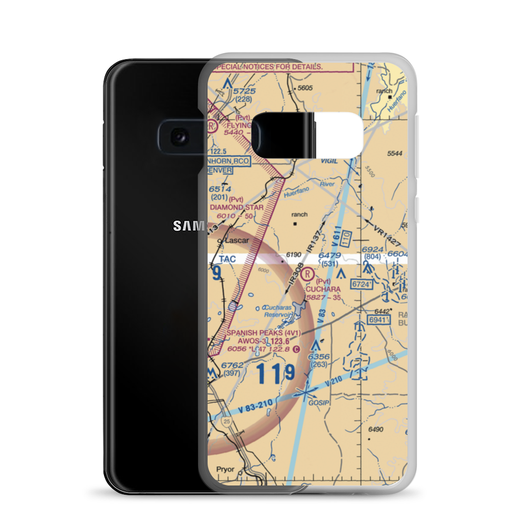 Cuchara Ranch Airport (CD48) VFR Sectional Samsung Case Samsung Galaxy S10e model shown