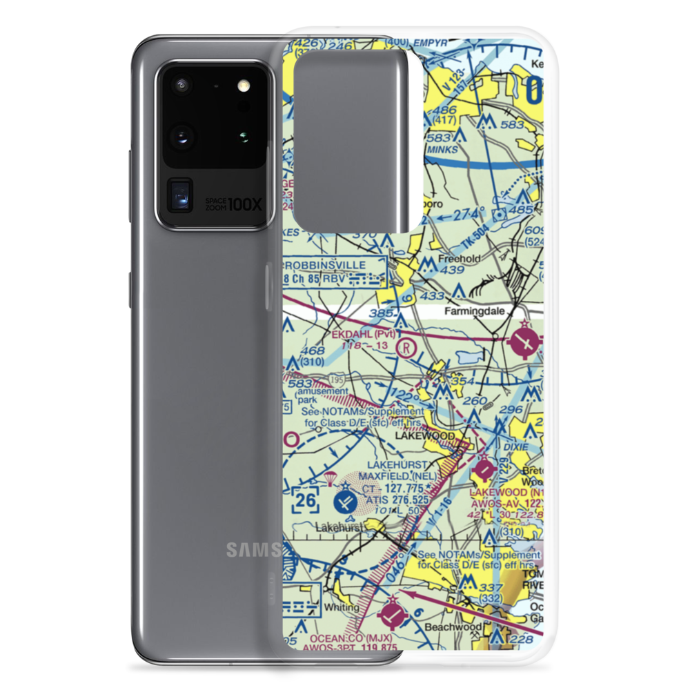 Cuddihy Landing Strip (NJ60) VFR Sectional Samsung Case Samsung Galaxy S20 Ultra model shown