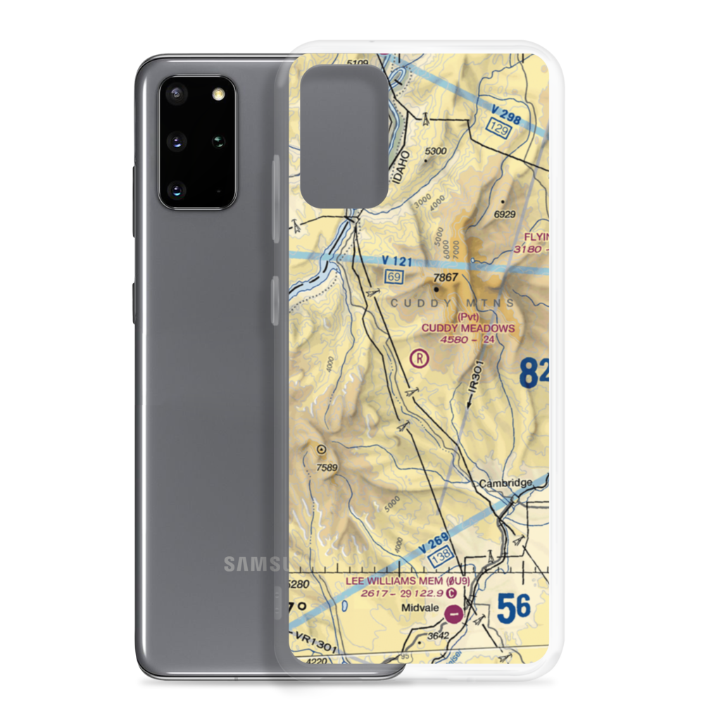 Cuddy Meadows Airport (ID77) VFR Sectional Samsung Case Samsung Galaxy S20 Plus model shown