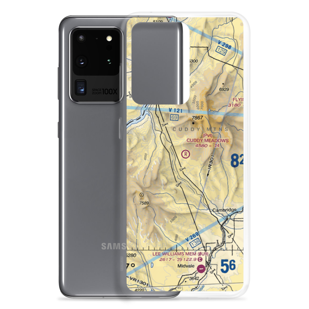 Cuddy Meadows Airport (ID77) VFR Sectional Samsung Case Samsung Galaxy S20 Ultra model shown