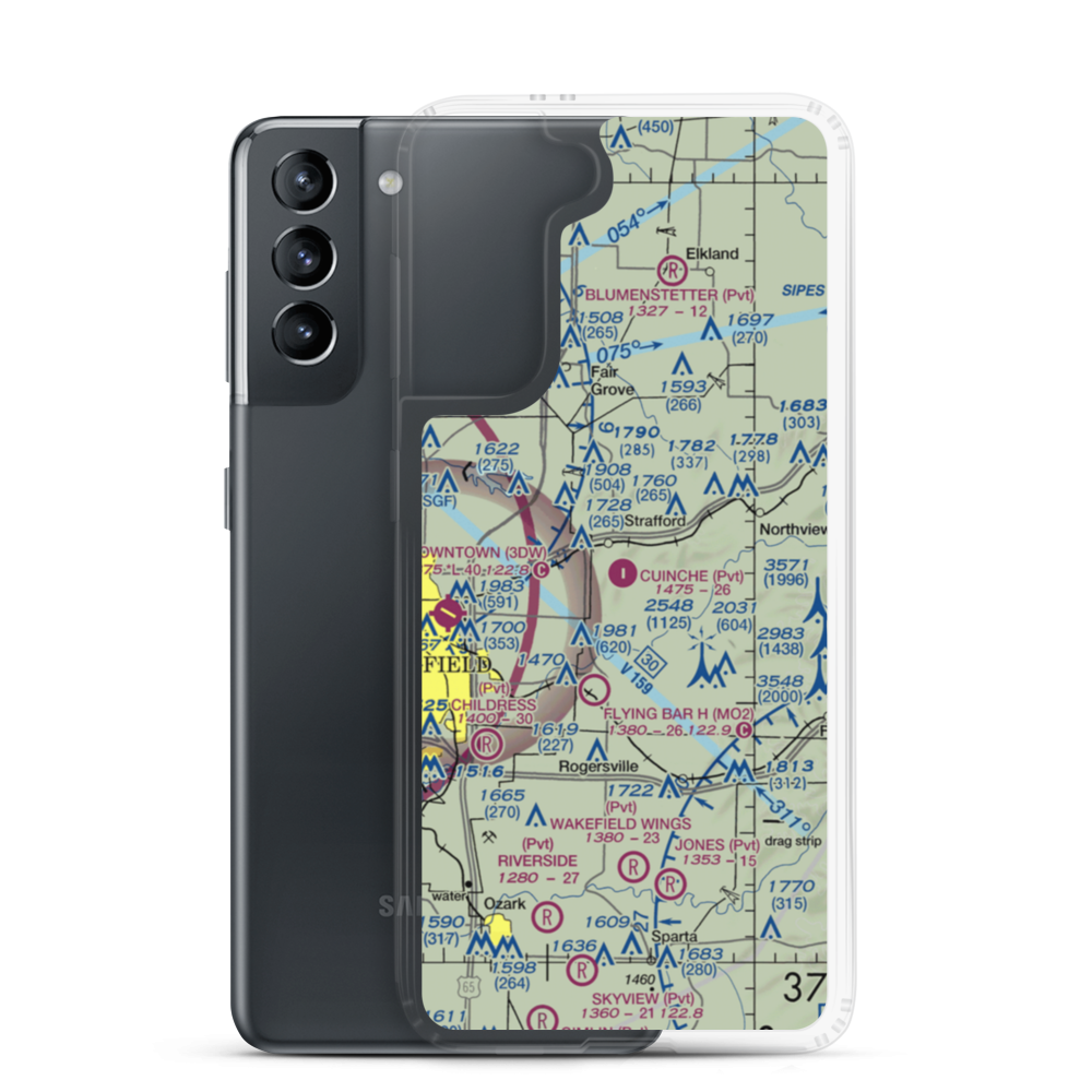 Cuinche Airport (MO01) VFR Sectional Samsung Case Samsung Galaxy S21 model shown