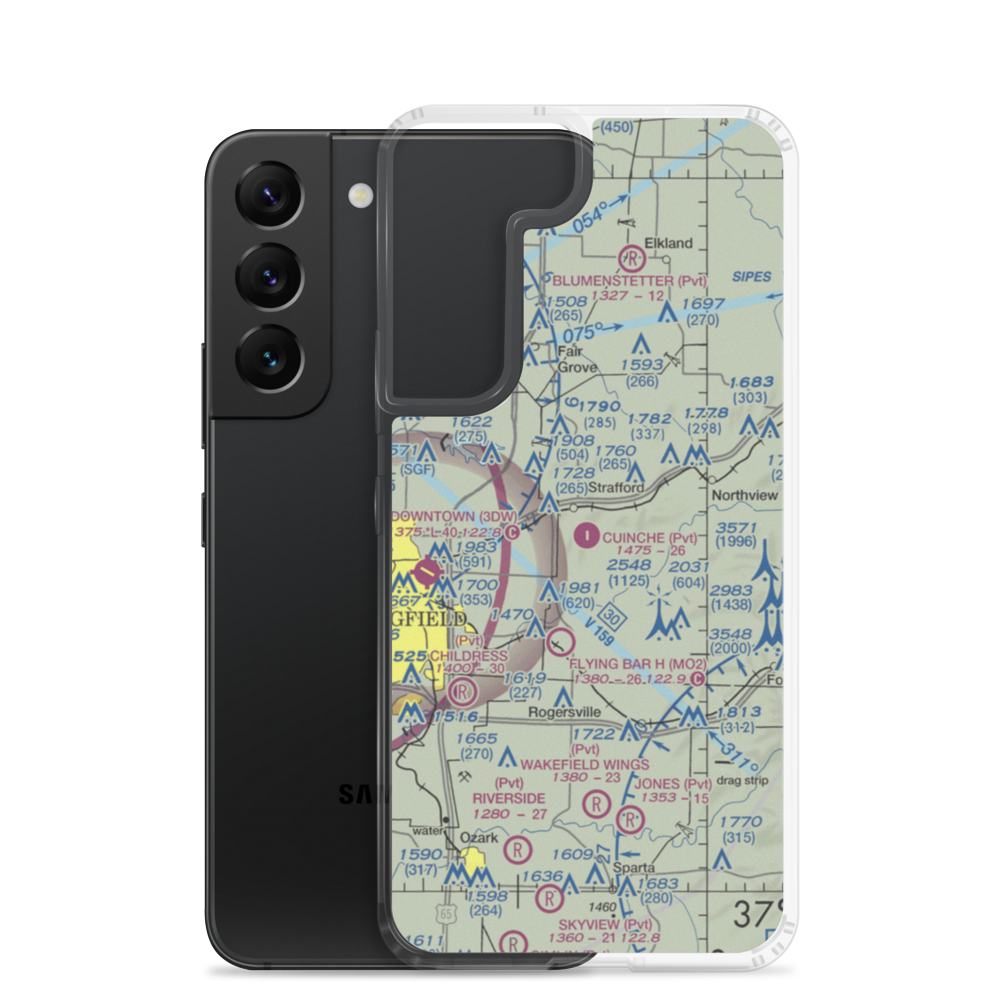 Cuinche Airport (MO01) VFR Sectional Samsung Case Samsung Galaxy S22 model shown