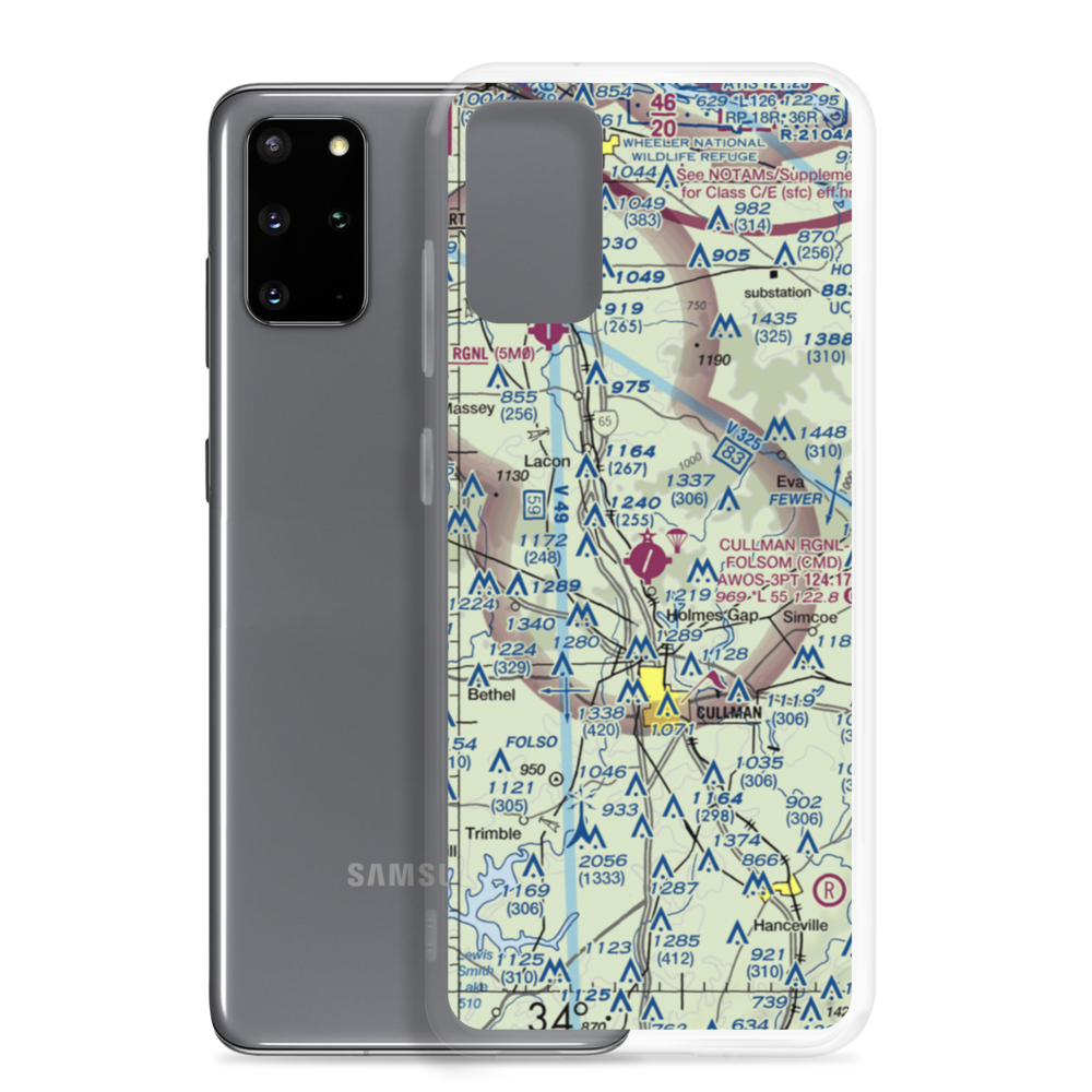 Cullman Regional Airport-Folsom Field (CMD) VFR Sectional Samsung Case Samsung Galaxy S20 Plus model shown