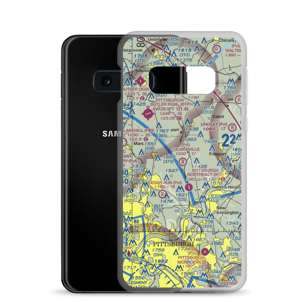 Culmerville Airport (PN38) VFR Sectional Samsung Case Samsung Galaxy S10e model shown