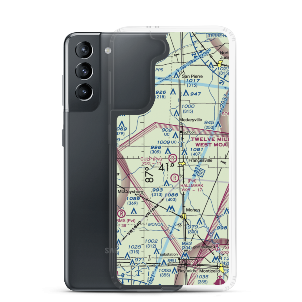 Culp Airport (IN27) VFR Sectional Samsung Case Samsung Galaxy S21 model shown