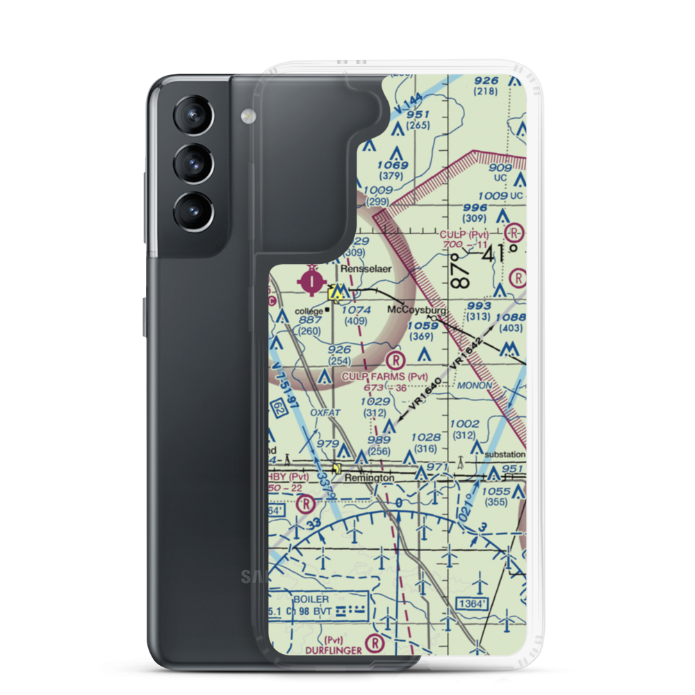 Culp Farms Airport (4IN8) VFR Sectional Samsung Case Samsung Galaxy S21 model shown