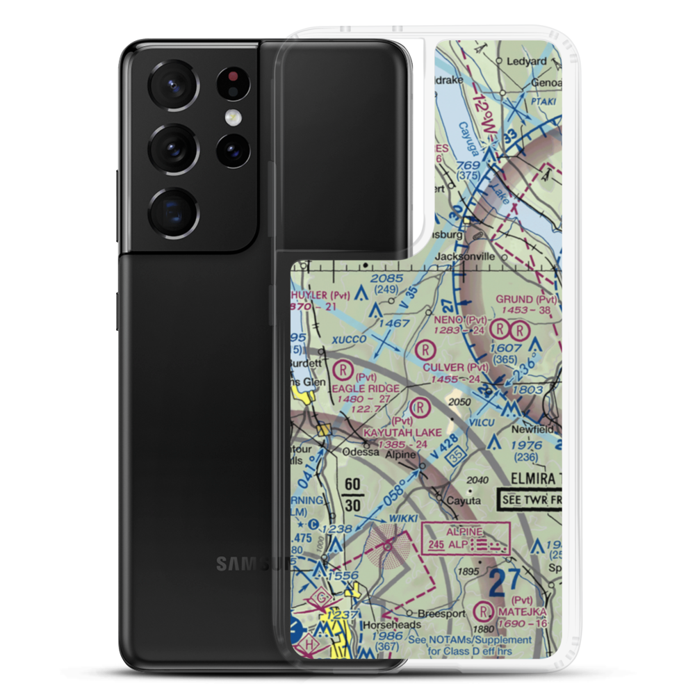 Culver Airfield (7NY4) VFR Sectional Samsung Case Samsung Galaxy S21 Ultra model shown