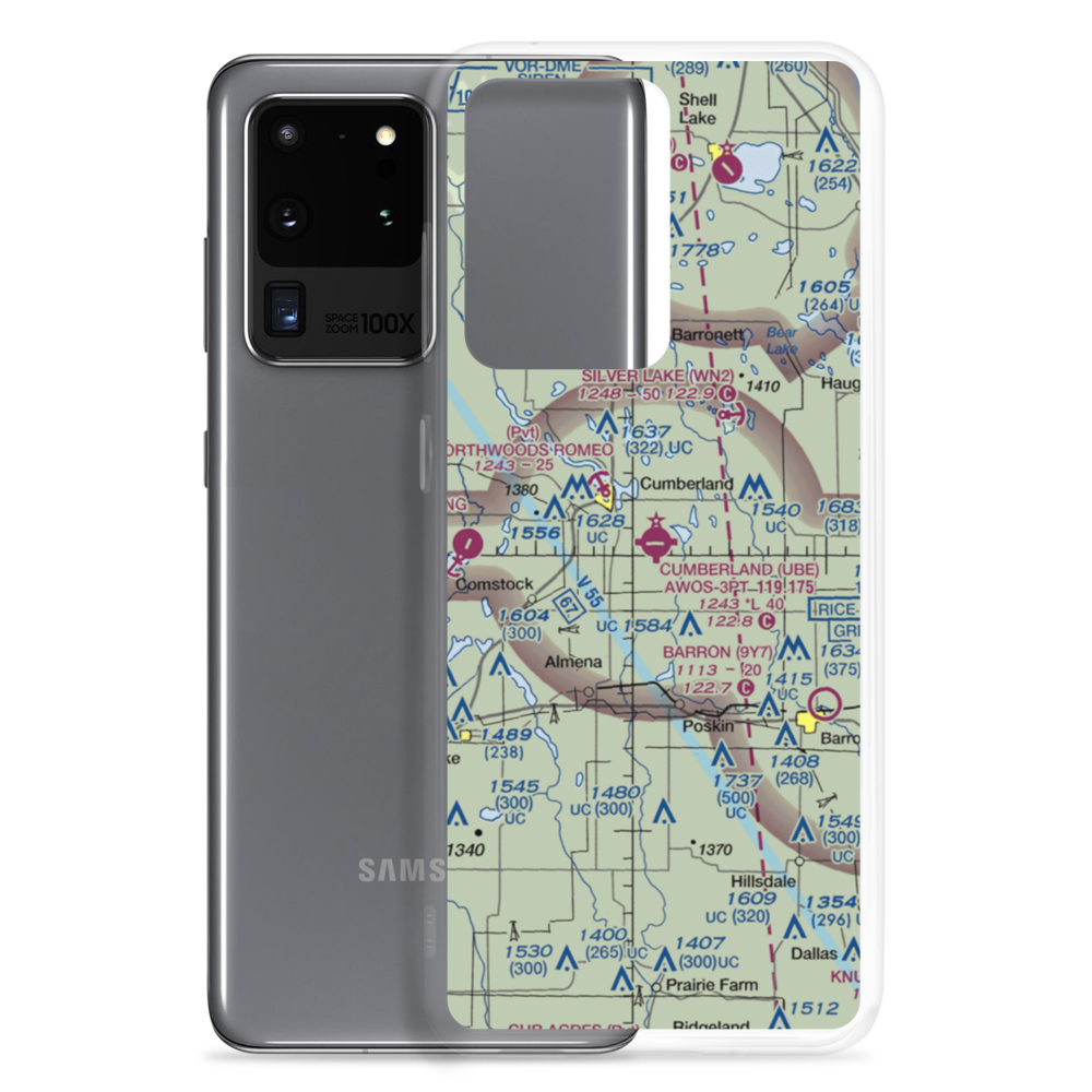Cumberland Municipal Airport (UBE) VFR Sectional Samsung Case Samsung Galaxy S20 Ultra model shown