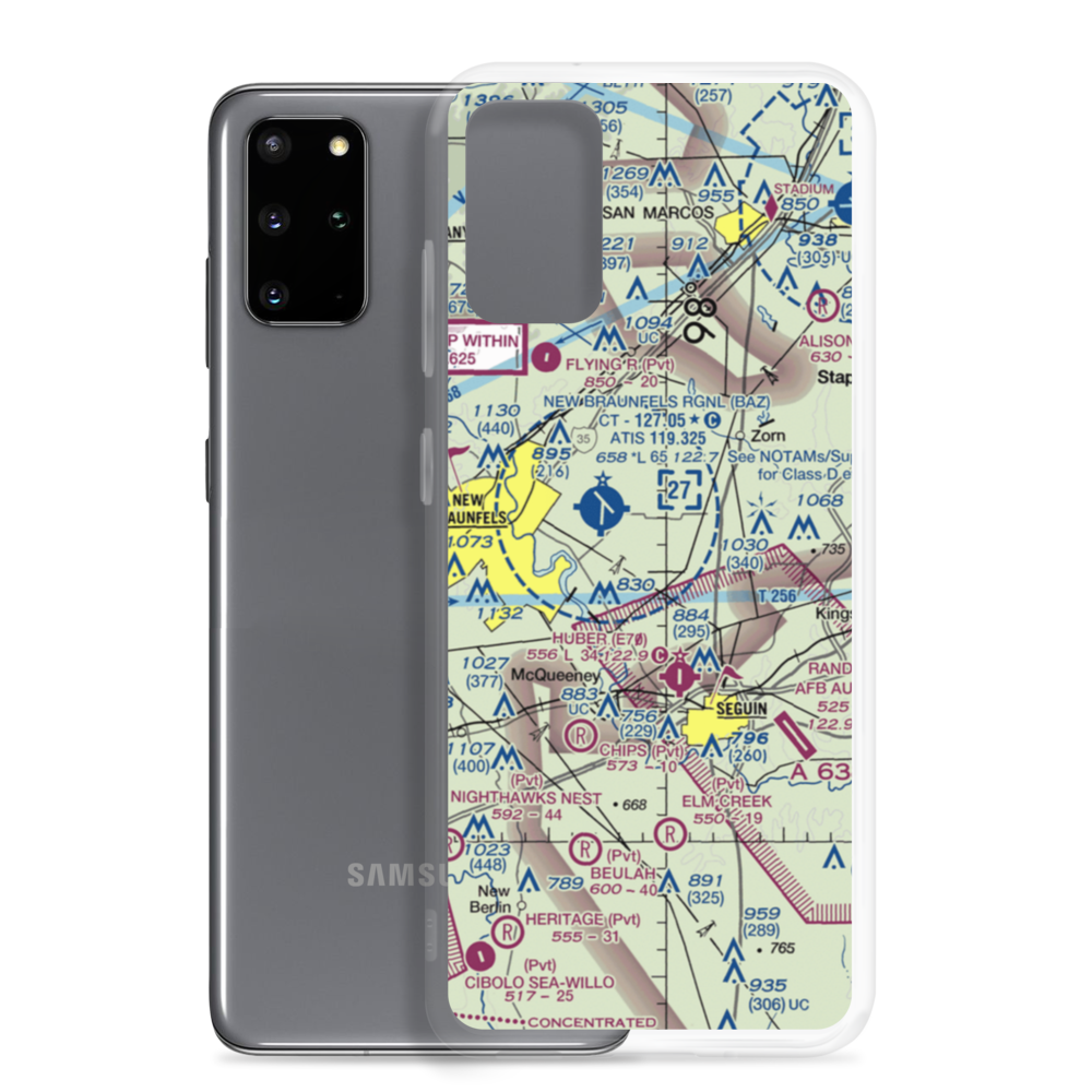 Cunningham Airpark (TX09) VFR Sectional Samsung Case Samsung Galaxy S20 Plus model shown