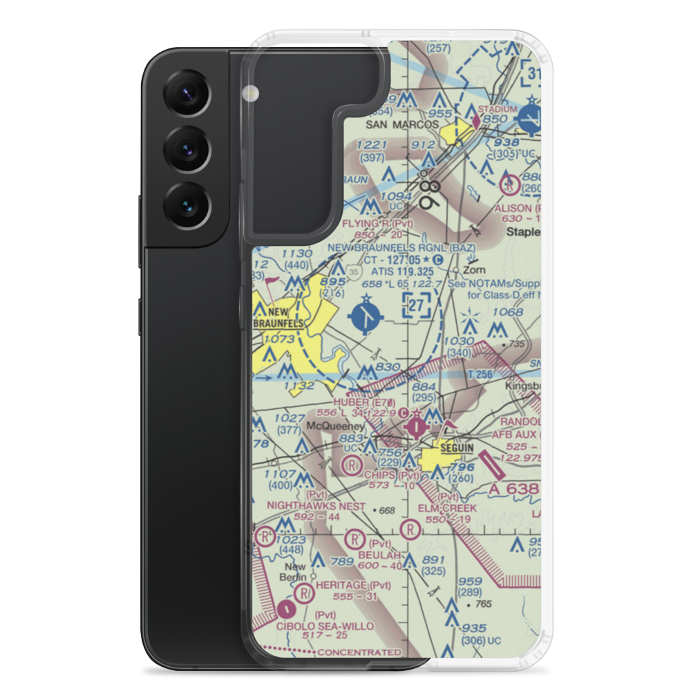 Cunningham Airpark (TX09) VFR Sectional Samsung Case Samsung Galaxy S22 Plus model shown