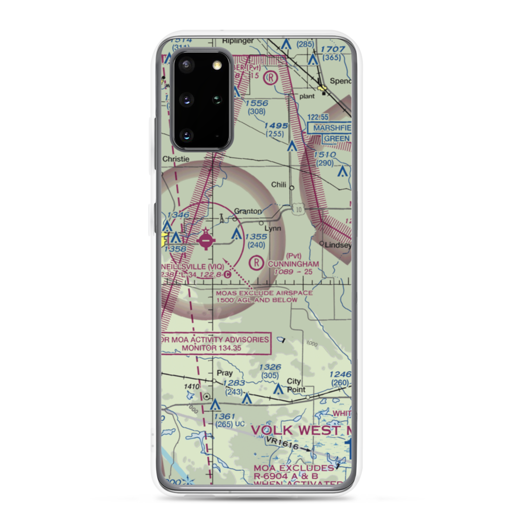Cunningham Airport (2WN6) VFR Sectional Samsung Case Samsung Galaxy S20 Plus model shown