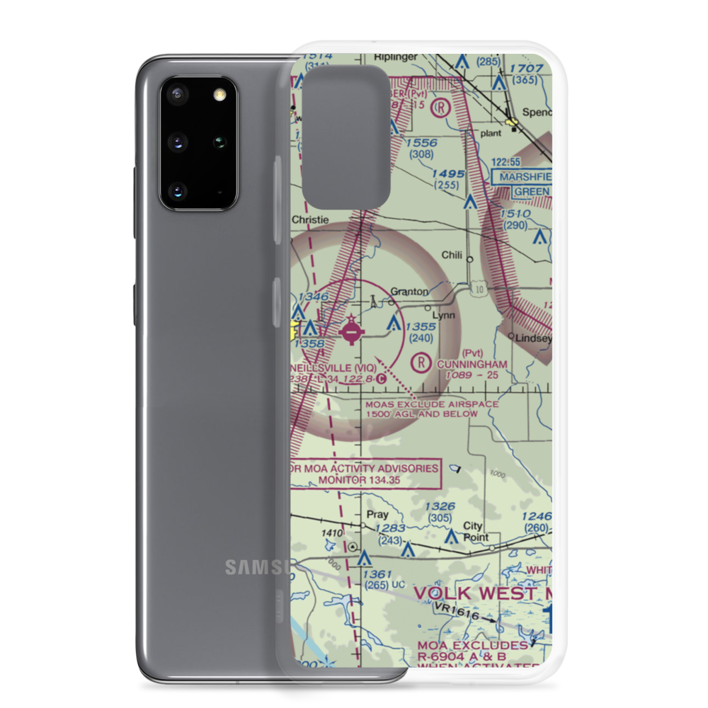Cunningham Airport (2WN6) VFR Sectional Samsung Case Samsung Galaxy S20 Plus model shown