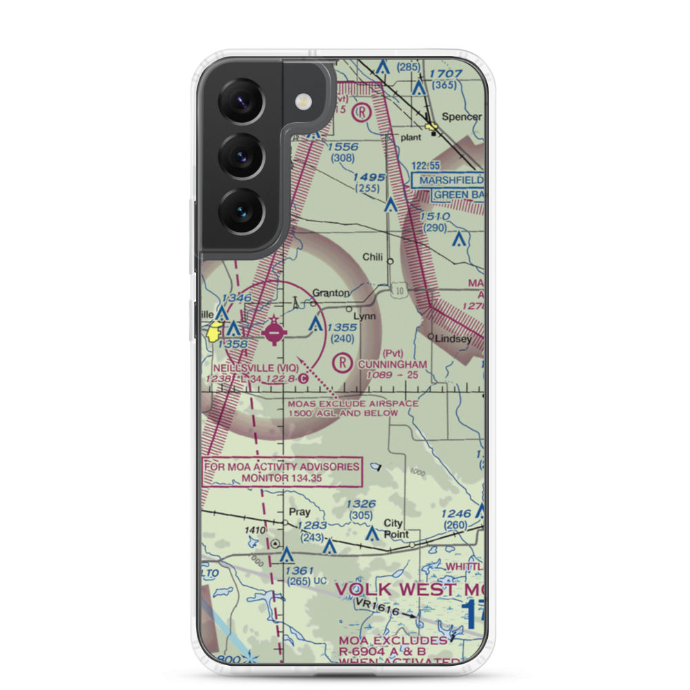 Cunningham Airport (2WN6) VFR Sectional Samsung Case Samsung Galaxy S22 Plus model shown