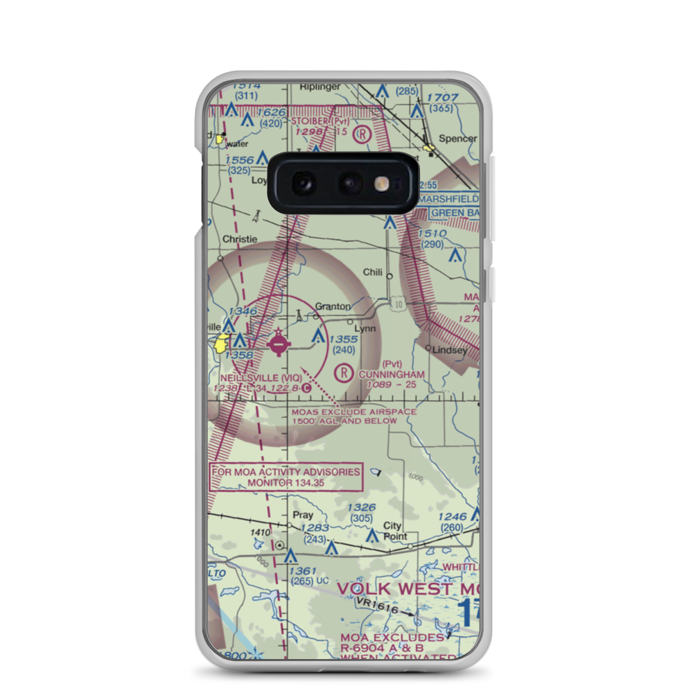 Cunningham Airport (2WN6) VFR Sectional Samsung Case Samsung Galaxy S10e model shown