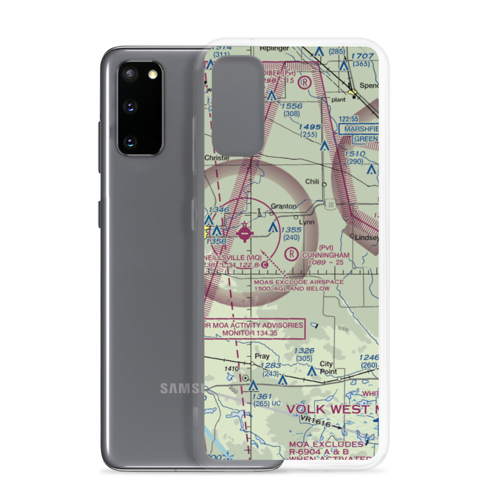 Cunningham Airport (2WN6) VFR Sectional Samsung Case Samsung Galaxy S20 model shown
