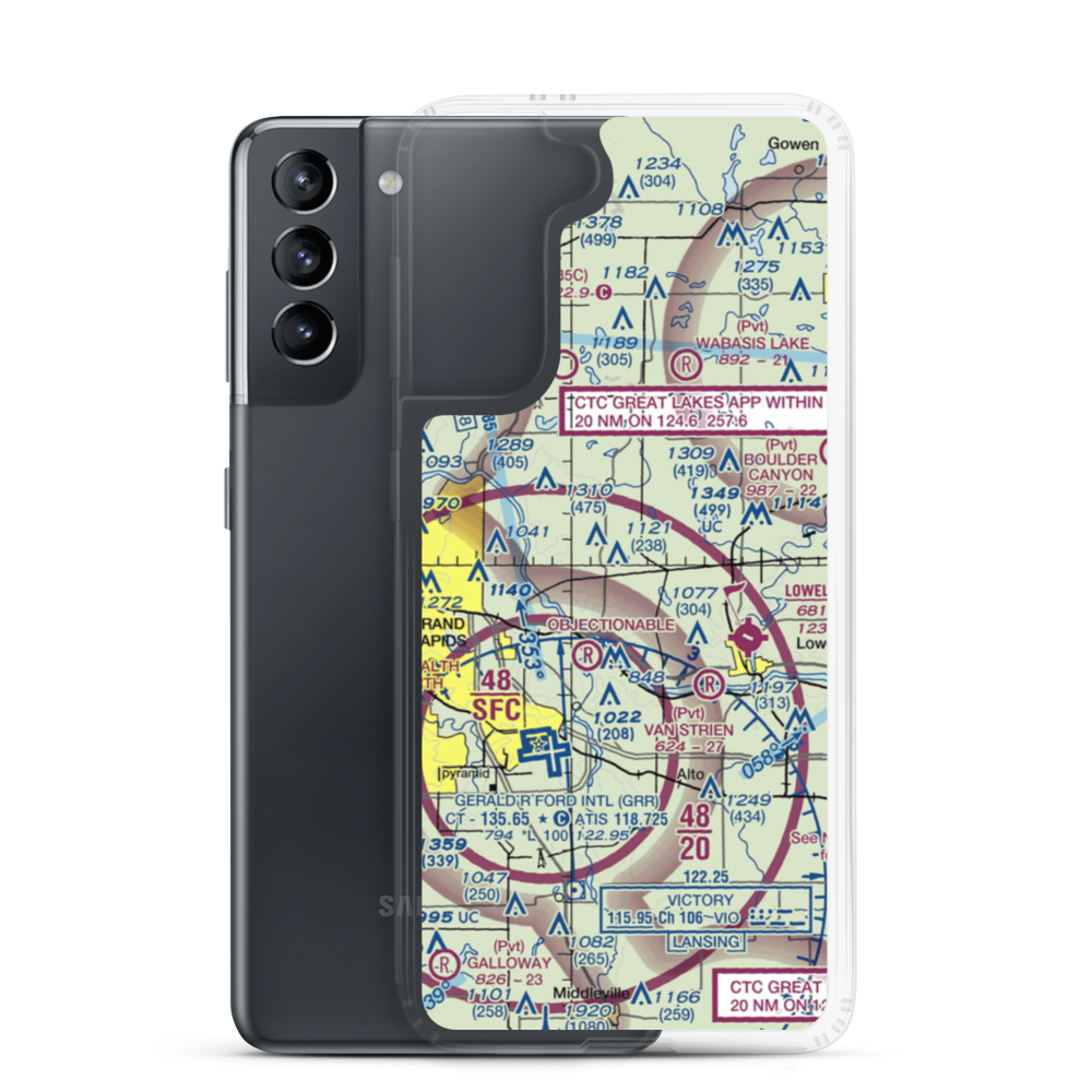 Cupp/Sjvs Landing Strip (8MI8) VFR Sectional Samsung Case Samsung Galaxy S21 model shown