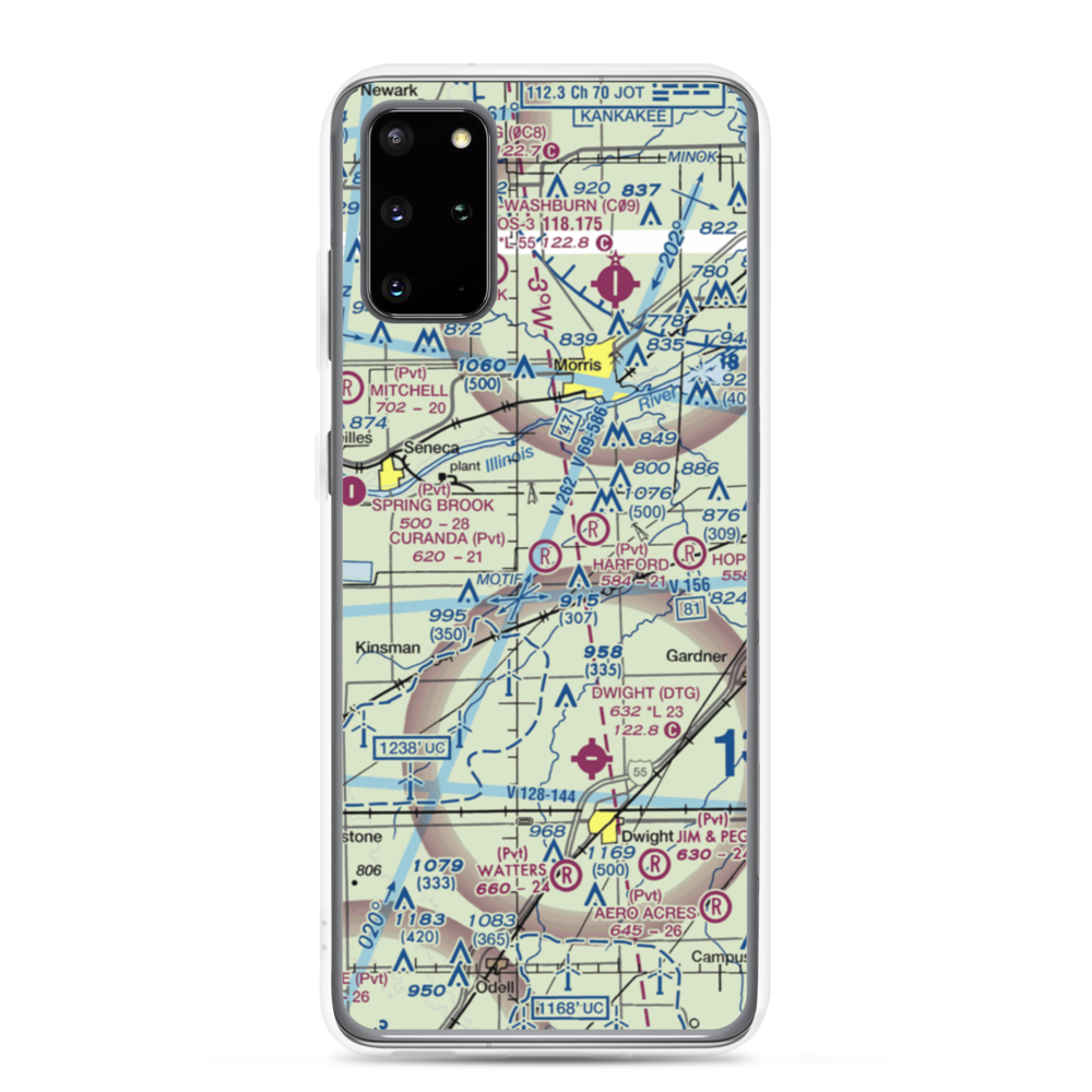 Curanda Airport (LL39) VFR Sectional Samsung Case Samsung Galaxy S20 Plus model shown