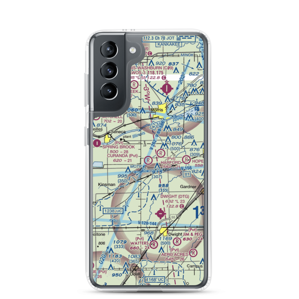 Curanda Airport (LL39) VFR Sectional Samsung Case Samsung Galaxy S21 model shown
