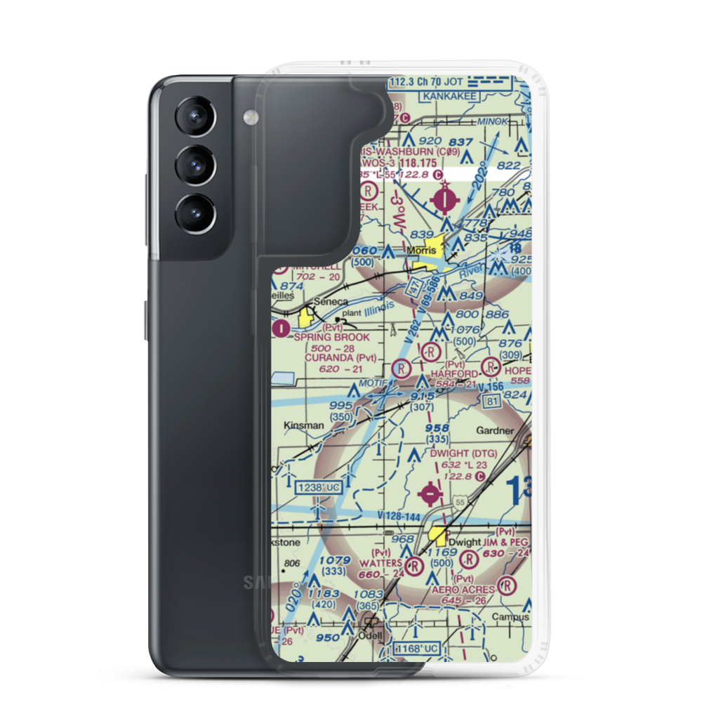 Curanda Airport (LL39) VFR Sectional Samsung Case Samsung Galaxy S21 model shown