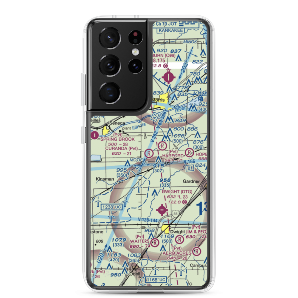 Curanda Airport (LL39) VFR Sectional Samsung Case Samsung Galaxy S21 Ultra model shown